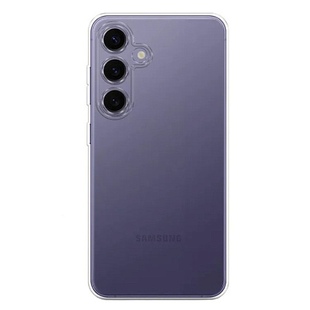 Чехол силиконовый для Samsung Galaxy S24, с защитой камеры, X-CASE, прозрачный