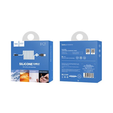 USB Кабель Micro, HOCO, X21, силиконовый, черно-белый