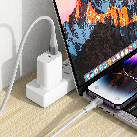 USB дата кабель Lightning, HOCO, X106, 2M, белый