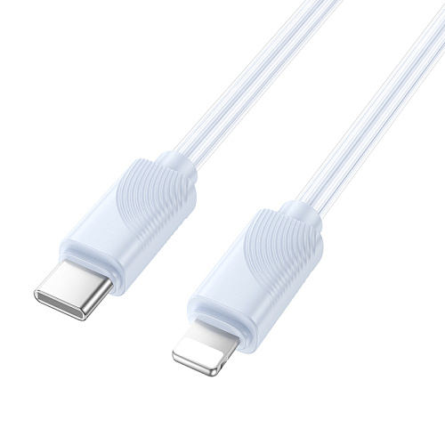 Кабель Lightning to Type-C (PD), HOCO, X114, 1 метр, цвет синий