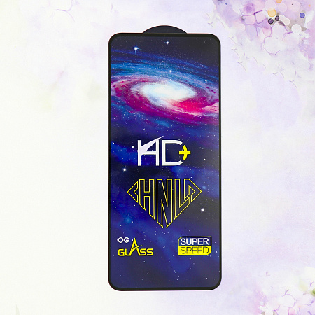 Защитное стекло на TECNO Pova 7 Ultra, HD+, прозрачное с черной рамкой, X-CASE