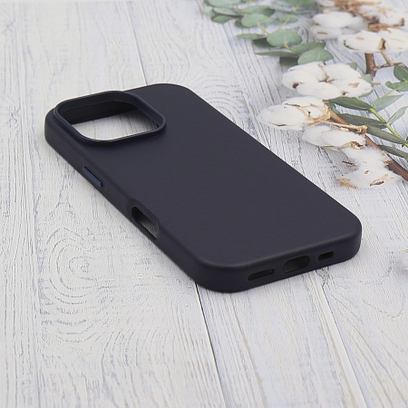 Чехол-накладка для iPhone 16 Pro, экокожа, магнитный (MagSafe), без лого, X-CASE, синий