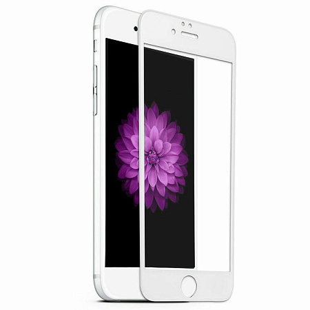 Защитное стекло на iPhone 6/6S, 5D, белое, X-CASE