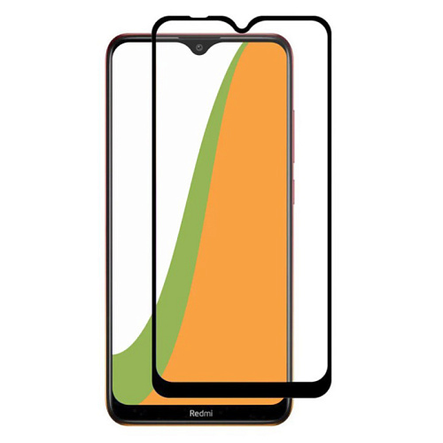 Защитное стекло на Xiaomi Redmi 8/8A, 9D, черный, X-CASE