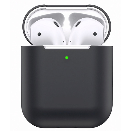 Чехол силиконовый для Airpods 1/Airpods 2 case, X-CASE, черный