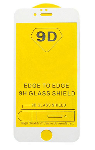 Защитное стекло на iPhone 7/8/SE (2020), 9D, белое, X-CASE
