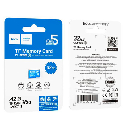 Micro SD 32GB class 10 U3, HOCO, A2