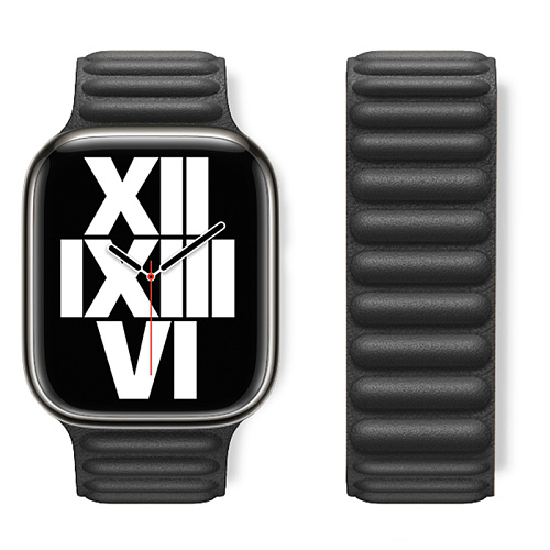 Ремешок на руку для Apple Watch 44/45/46/49 мм, HOCO, WA23, под кожу магнитный, черный