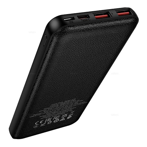 Универсальный Доп. Аккумулятор 10000mAh, J159, HOCO, выход: 1 USB (22.5W), 1 PD (20W), черный