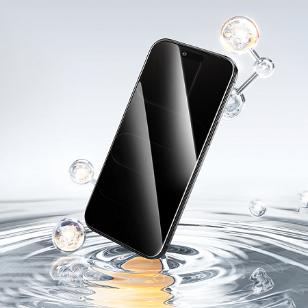 Защитное стекло для iPhone 17 Air, G777 Plus, HOCO, anti-static, антишпион, черное