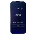 Защитное стекло на iPhone 15 Plus/16 Plus, Anti-blue ray матовый черный, X-CASE