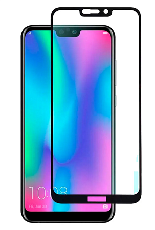 Защитное стекло на Honor 8С, 5D, черный, X-CASE
