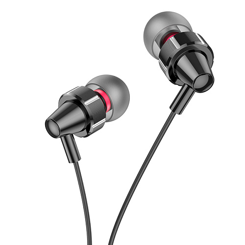 Проводные наушники M90, Delight wire-controlled earphones with microphone, HOCO, вакуумные, черные
