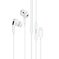 Проводные наушники M1 Pro, Lightning, HOCO, вакуумные с микрофоном, белые