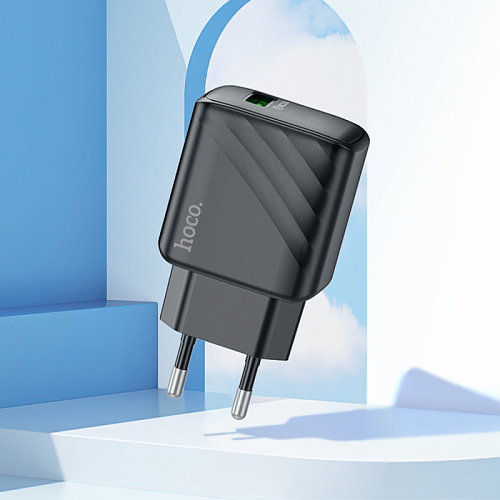 Сетевое зарядное устройство, 1 USB 3.0 QC 18W (CS21A), HOCO, черный