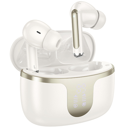 Беспроводные наушники EQ10, HOCO, вакуумные, молочно-белый