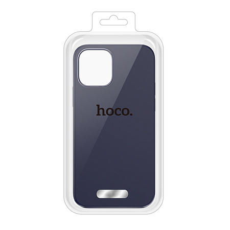 Чехол для iPhone 15, Silicone case, Магнитный (MagSafe), Pure series, HOCO, синий