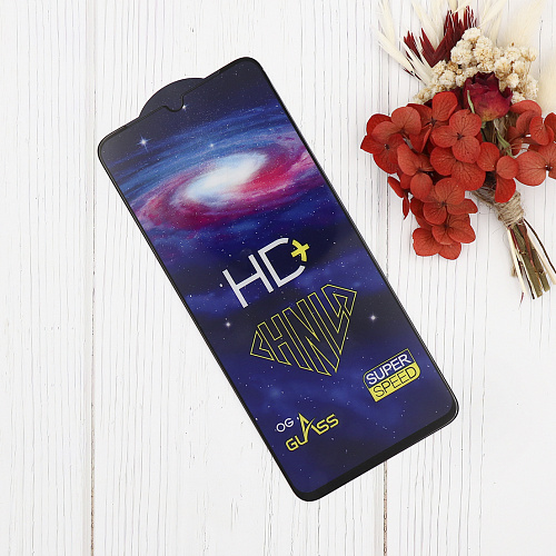 Защитное стекло на Realme Note 60/Note 60x, HD, прозрачное с черной рамкой, X-CASE