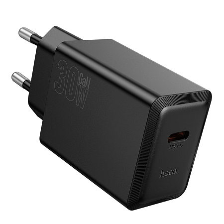 Сетевое зарядное устройство, 1 PD 30W  (N70), HOCO, цвет черный