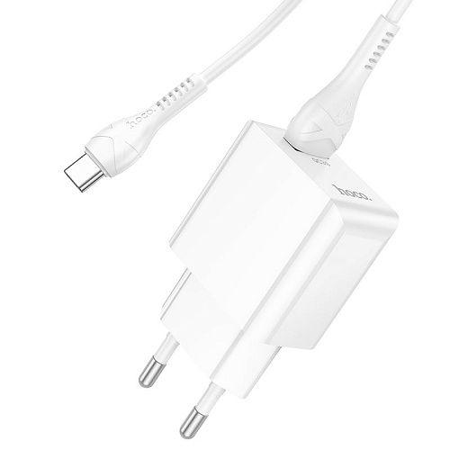 Сетевое зарядное устройство, 1 USB 3.0A (C98A), HOCO, Type-C, белый