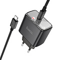 Сетевое зарядное устройство, 1 PD 35W (CS41A), HOCO, Type-C to Type-C, черный