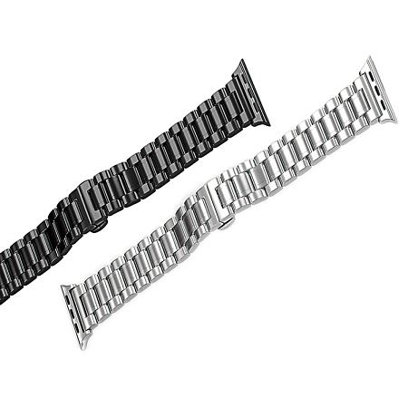 Ремешок на руку для Apple Watch 44/45/46/49 мм, HOCO, WA32, стальной, черный