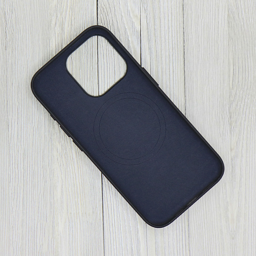 Чехол-накладка для iPhone 15 Pro, тканевый, магнитный (MagSafe), без лого, X-CASE, черный