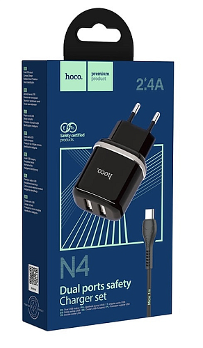   , 2 USB 2.4A 12W (N4), HOCO, Micro,  , 