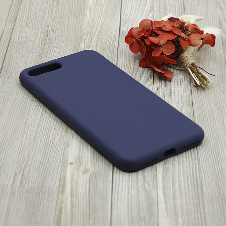 Чехол-накладка для iPhone 7 Plus/8 Plus, Silicon Case, без лого, темно-синий