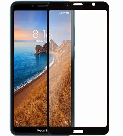 Защитное стекло на Xiaomi Redmi 7А, Ceramic, черное, X-CASE