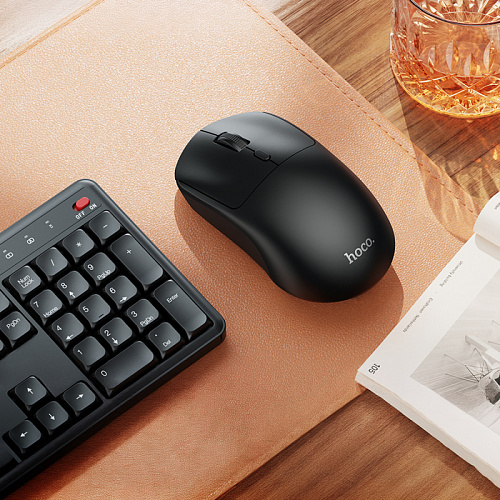 Беспроводная мышка, GM42, HOCO, Bluetooth 2.4G,  размер: 110 * 59 * 36 мм, черный