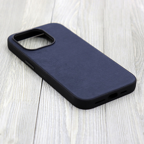 Чехол-накладка для iPhone 15 Pro, тканевый, магнитный (MagSafe), без лого, X-CASE, черный