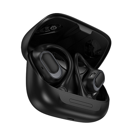 Беспроводные наушники EA11, HOCO, TWS с заушинами, костная проводимость, черный