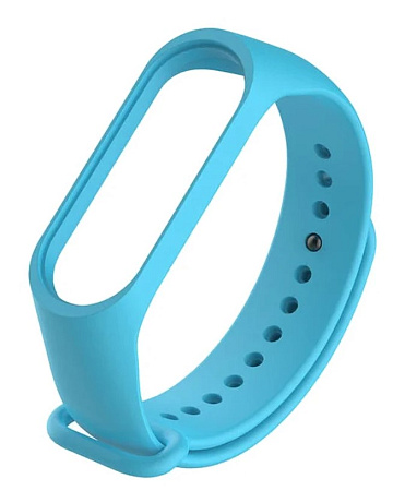 Ремешок на руку для Mi band 3/4, силиконовый, голубой