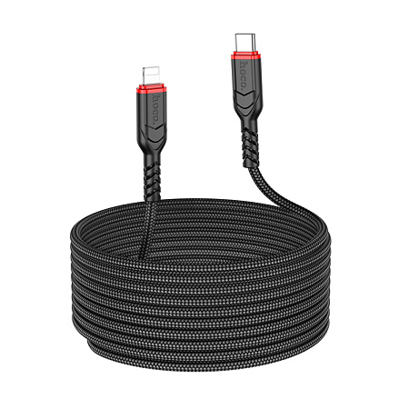 Кабель Lightning to Type-C (PD), HOCO, X59, 3м, черный