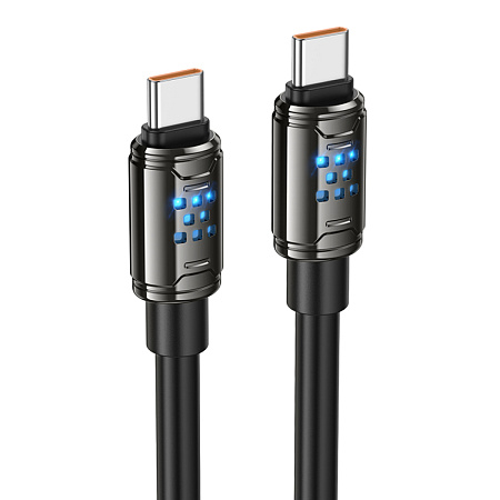 Кабель Type-C на Type-C, HOCO, U143, 1.2 метра, 240W, цвет черный
