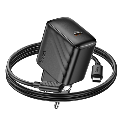 Сетевое зарядное устройство, 1 PD 25W (CS24A), HOCO, Type-C to Lightning, черный