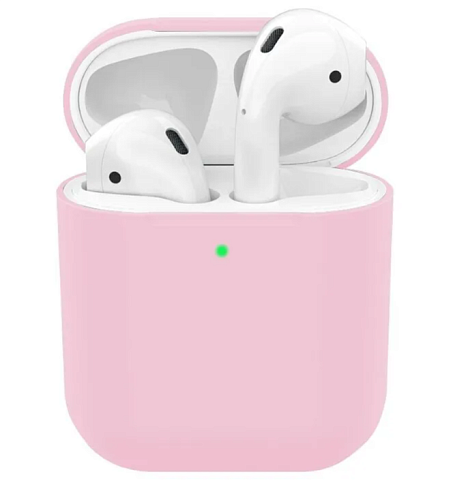 Чехол силиконовый для Airpods 1/Airpods 2 case, X-CASE, розовый