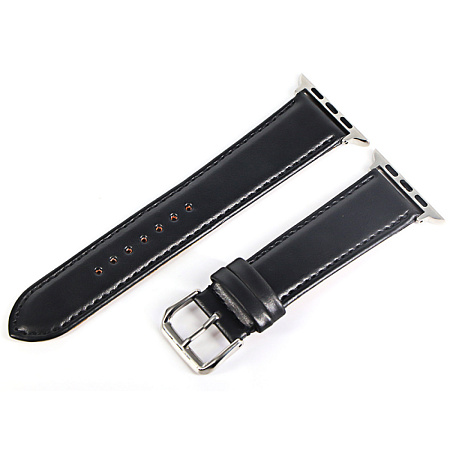 Ремешок на руку для Apple Watch 38/40/41 мм, кожа, черный