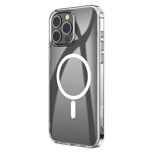 Чехол для iPhone 15 Pro усиленная защита от удара, Магнитный (MagSafe), Magnetic series, HOCO, прозрачный