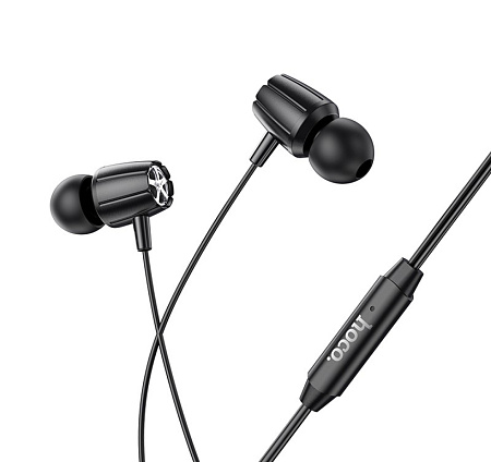 Проводные наушники M88, Graceful universal earphones with mic, HOCO, вакуумные с микрофоном, черный