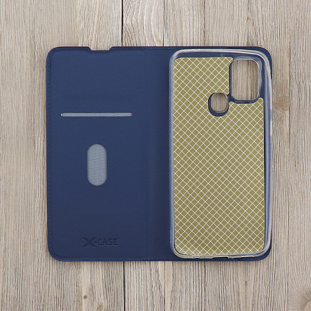 Чехол-книжка для Samsung Galaxy A21S, X-CASE, боковой, синий