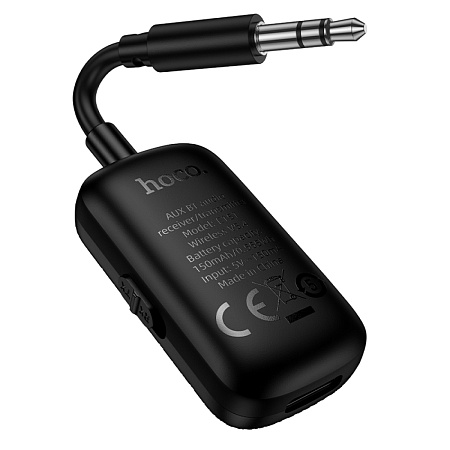 Bluetooth Receiver/transmitter в AUX, E151, HOCO, черный