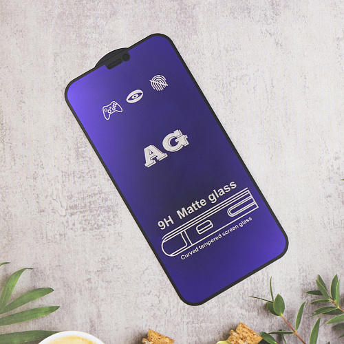 Защитное стекло на iPhone 12 (6.1)/12 PRO (6.1), Anti-blue ray матовый черный, X-CASE