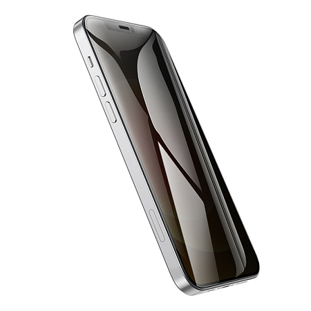 Защитное стекло на iPhone 12 Pro Max (6.7) A777 Plus, HOCO, антишпионское, черное
