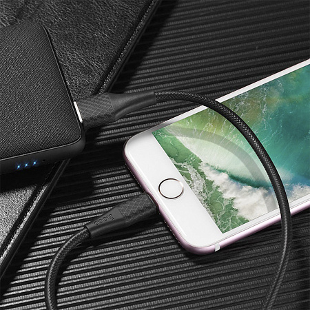 USB дата кабель Lightning, HOCO, X32, черный