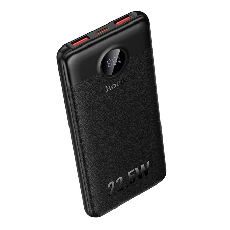 Универсальный Доп. Аккумулятор 10000mAh, J172, HOCO, выход: 1 USB (22.5), 1 PD (20W), черный