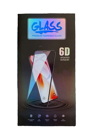 Защитное стекло на iPhone XR/11 (6.1),  с сеточкой для динамика, черное, X-CASE