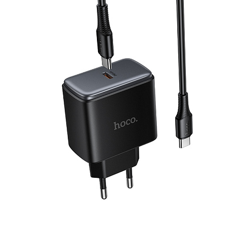 Сетевое зарядное устройство, 1 PD 65W (C159A), HOCO, Type-C to Type-C, цвет черный