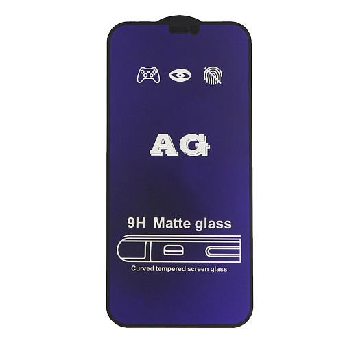 Защитное стекло на iPhone 12 (6.1)/12 PRO (6.1), Anti-blue ray матовый черный, X-CASE